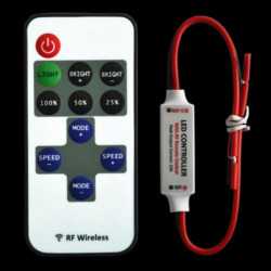 1set Mini Trådlös Enda Färg Avlägsen Kontrollera Dimmer Likström 12v 11keys Rf Led Kontroller För