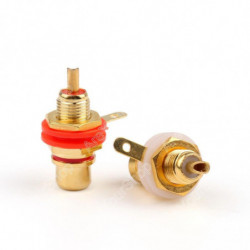 10 St Guld Plated Rca Jack Panel Montera Chassi Uttag Connector