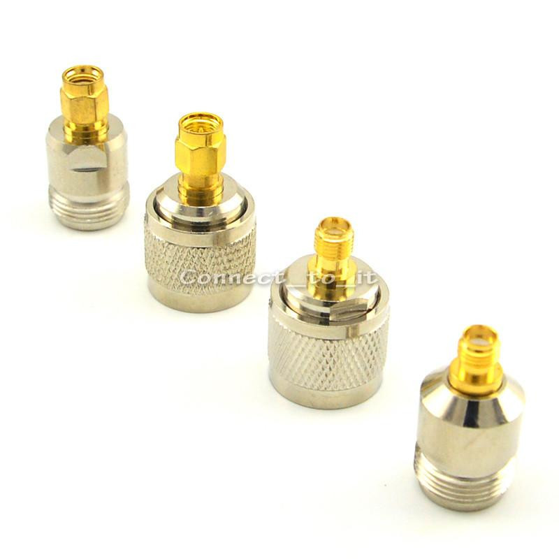 Nickel Guld Plated Sman Rf Adapter Utrustning Sma Till N 4 Typ Rf Anslutningar N Manlig Kvinna Till Sma