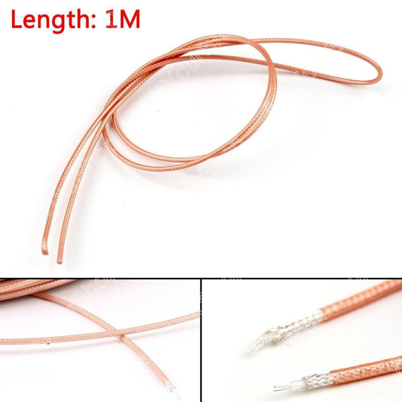 100cm Rg316 Rf Lirka Koaxial Kabel Connector 50ohm M17 113 Skärmad Hårpiska 3ft Tråd Connector Adapter