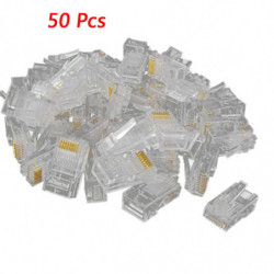 50 Pcs Rj45 Cat5 Kristall Nätverk Modul Connector Plugg 8p8c