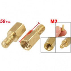 Imc 50 St M3 Manlig X M3 Kvinna Hex Huvud Pcb Distans Distanser 12mm Längd