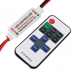1 St Mini Rf Trådlös Led Avlägsen Kontroller Led Dimmer Kontroller För Enda Färg Ljus Remsa Smd5050