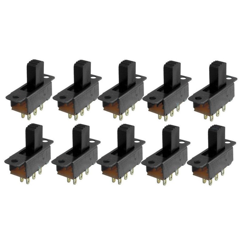 Mylb10 St 6 Pins 2 Positioner Dpdt På På Mini Glida Växla
