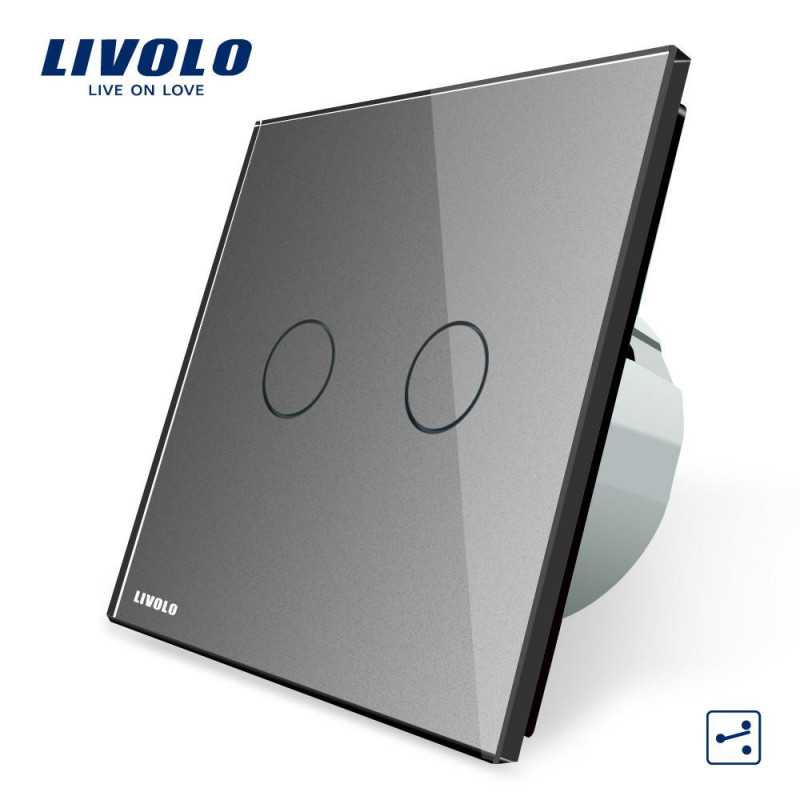 Tillverkare Livolo Eu Standard Rör Växla 2 Gäng 2 Sätt Kontrollera Vägg Ljus Växla Vlc702s15 I