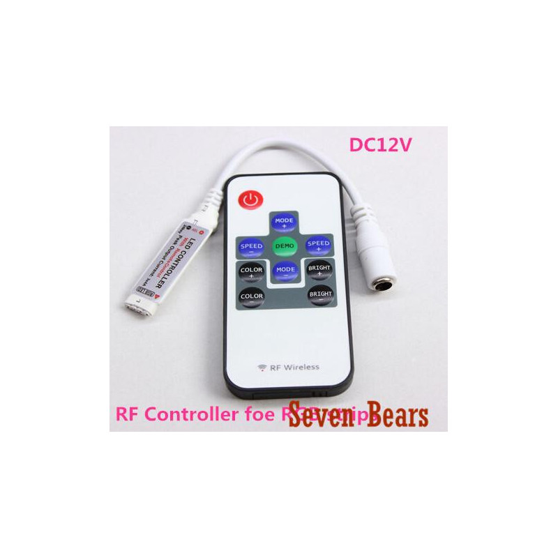 Rf Rgb Kontroller Mini Rf Trådlös Led Avlägsen Kontroller För Rgb 5050 3528 Led Lights Strips