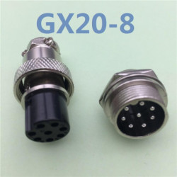 1 St Gx20 8 Stift Manlig Kvinna 20mm Tråd Panel Connector Flyg Plugg L100 Gx20 Cirkulär Connector Uttag