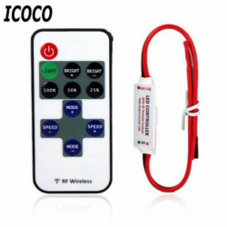 Icoco 12v Rf Led Remsa Ljus Mini Trådlös Växla Kontroller Dimmer Med Avlägsen Kontrollera Mini I