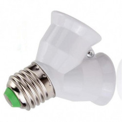 Mini Skruva E27 Led Bas Ljus Lampa Glödlampa Uttag 1 Till 2 Splitter Adapter Hållare