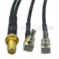 Sma Kvinna Till 2 X Crc9 Manlig Connector Splitter Combiner Y Typ Kabel Hårpiska Rg174 15cm För Huawei