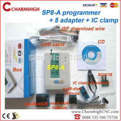 Super Packa Sofi Sp8a 5 Adaptrar Ic Klämma Hög Fart Usb Ogrammerare 93 24 25 Br90 Spi Bios Stöd Win7