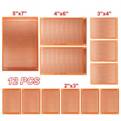 12st Uppsättning Diy Ototyping Styrelse Pcb Tryckt Krets Ototyp Bakbord Stripboard 4 Storlekar