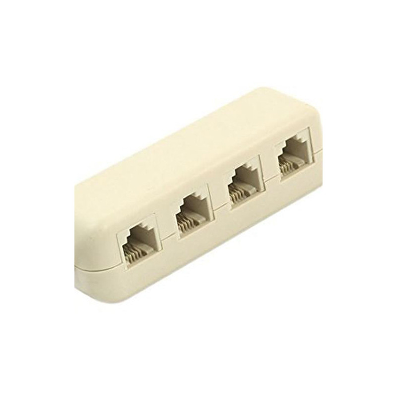Dsha Rj11 6p4c Till 6p4c 4 Sätt Telefon Linje Modul Splitter Adapter Vit