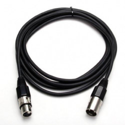 9 8ft 3pin Xlr Mic Mikrofon Manlig Till Kvinna Kabel Sladd Svart