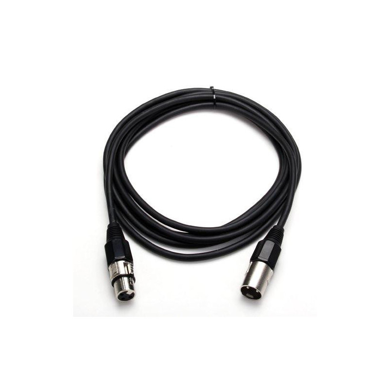 9 8ft 3pin Xlr Mic Mikrofon Manlig Till Kvinna Kabel Sladd Svart