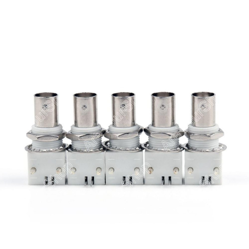 5 Pcs Bnc Kvinna Uttag Pcb Panel Montera Lödning Järn Adapter