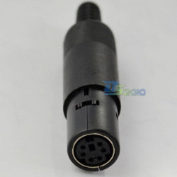 Varumärke Kvinna 6 Stift Mini DÅn Minidin Connector Adapter