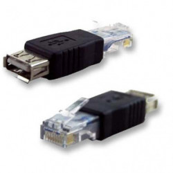 2 Bitar Ethernet Rj45 Manlig Till Usb Kvinna Kontakt Omvandlare Adapter Kabel Slips