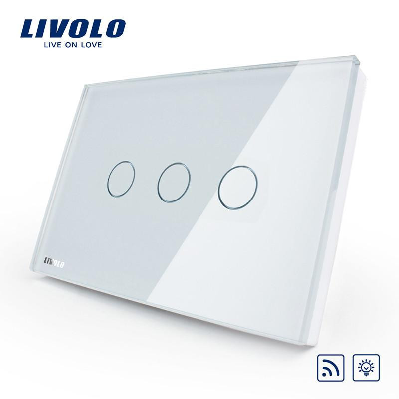 Oss Au Standard Trådlös Växla Vlc303dr81 Elfenben Kristall Glas Panel Rör Skärm Dimmer Och Avlägsen