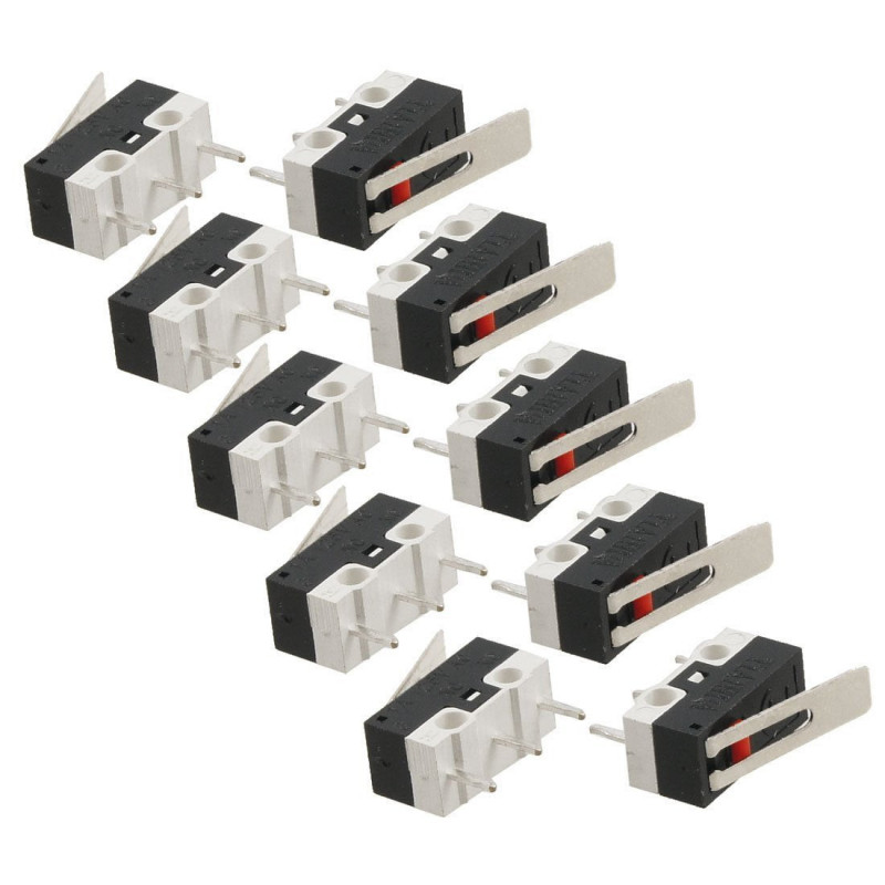 Thgs 10 St Växelström 125v 1a Spdt 1no 1nc Lång Gångjärn Spak Micro Växla