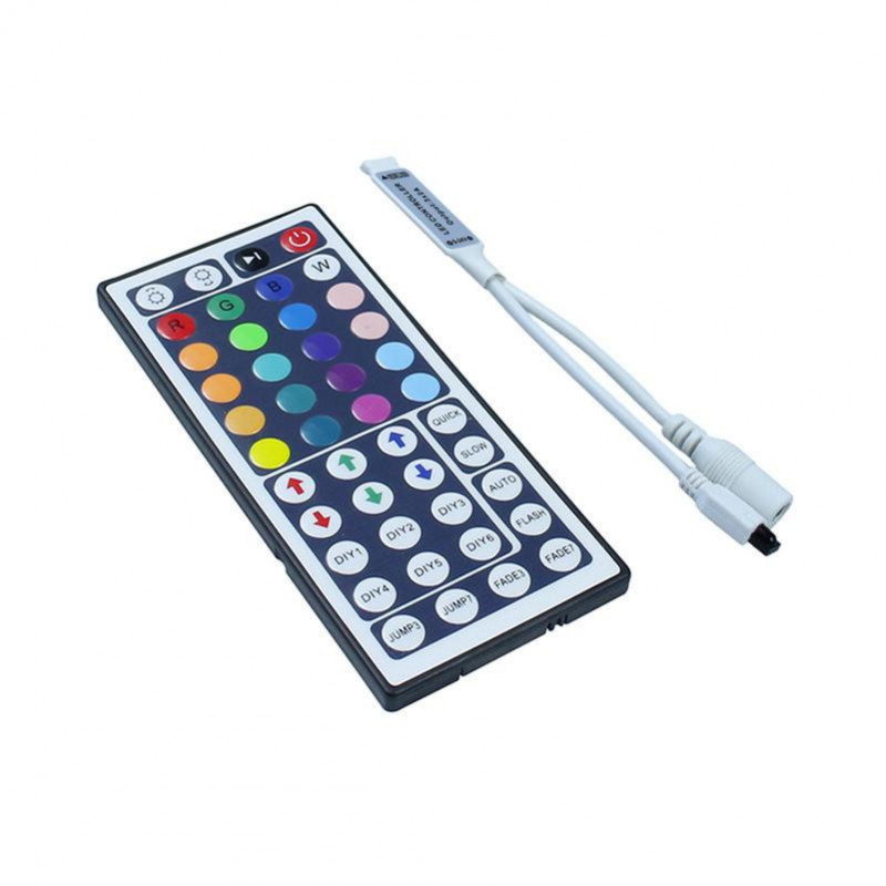 Rgb Led Kontroller Dc12v Mini 44key Ir Avlägsen Kontroller Rgb Kontrollera För 5050 3528 Led Remsa