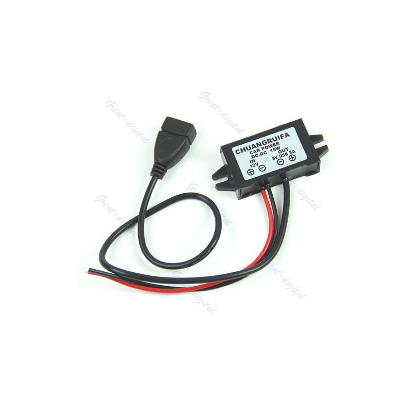 1 St Likström Likström Omvandlare Modul 12v Till 5v Usb Oduktion Kraft Adapter
