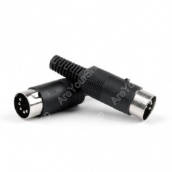 6 St Dån Manlig Plugg Kabel Connector 5 Stift Med Plast Hantera Adapter