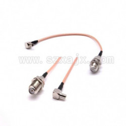 Rf Koaxial Kabel F Till Ts9 Kontakt F Kvinna Till Ts9 Höger Vinkel Rg316 Hårpiska Kabel 15cm