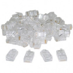 Mylb Rj45 8p8c Katt 5 Transparent Crimp Connector Plugg 100 Bitar Per Väska