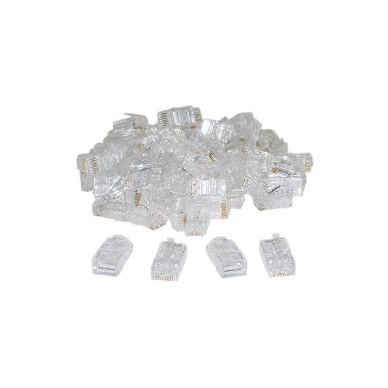 Mylb Rj45 8p8c Katt 5 Transparent Crimp Connector Plugg 100 Bitar Per Väska