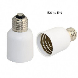 1 St Ljus Glödlampa Uttag E27 Till E40 Led Bas Skruva Lampa Glödlampa Adapter Omvandlare Vit