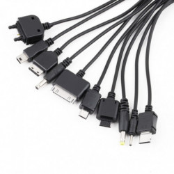 Varumärke 10 I 1 Usb Mång Laddare Infällbar Telefon Kabel För Iphone För Htc Universell