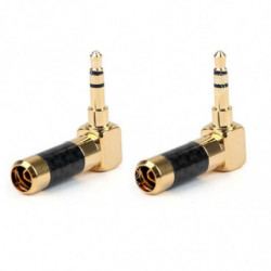 2pcs Höger Vinkel Guld Plated 3