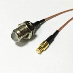 Wifi Antenn Adapter Mcx Manlig Rakt Växla F Typ Kvinna Jack Hårpiska Kabel Rg178 15cm Ssist