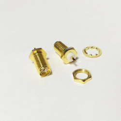 1 St Sma Kvinna Jack Isolator Lång 2mm Rf Lirka Adapter Omvandlare Rakt Guldpläterad Ssist