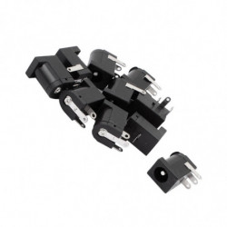 10 St 3 Stift Pcb Montera 5 5x2 1mm Kvinna Likström Kraft Jack Uttag Connector