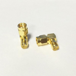 1 St Sma Manlig Plugg Till Rpsma Kvinna Jack Rf Lirka Adapter Omvandlare Höger Vinkel Guldpläterad