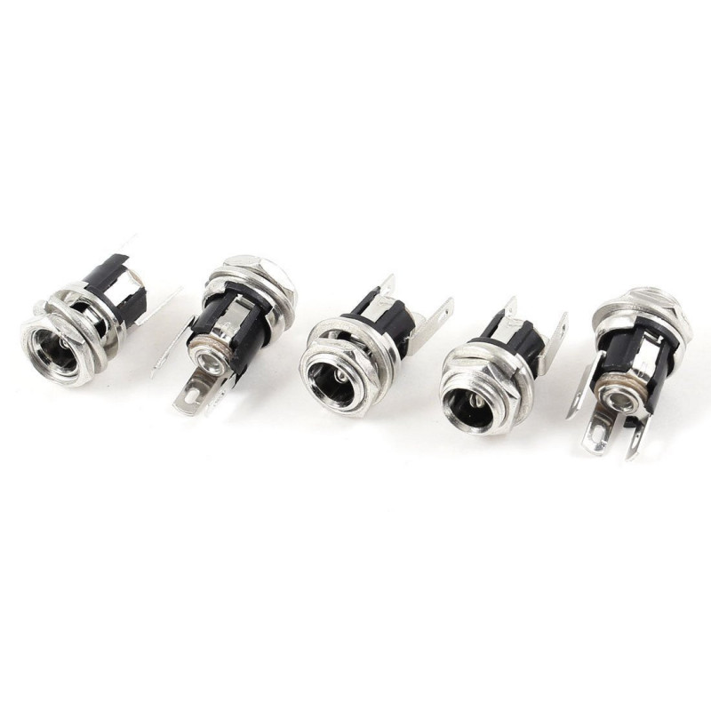 Thgs 5 St 5 5mmx2 1mm Likström Kraft Jack Uttag Kvinna Panel Montera Connector
