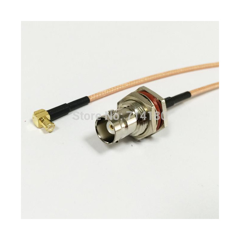 Rf Mcx Manlig Höger Vinkel Växla Bnc Kvinna Hårpiska Kabel Rg316 Ssist 15cm