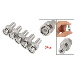 2015 5 St Bnc Manlig Plugg Till Rca Kvinna Rf Koaxial Connector För Cctv Video