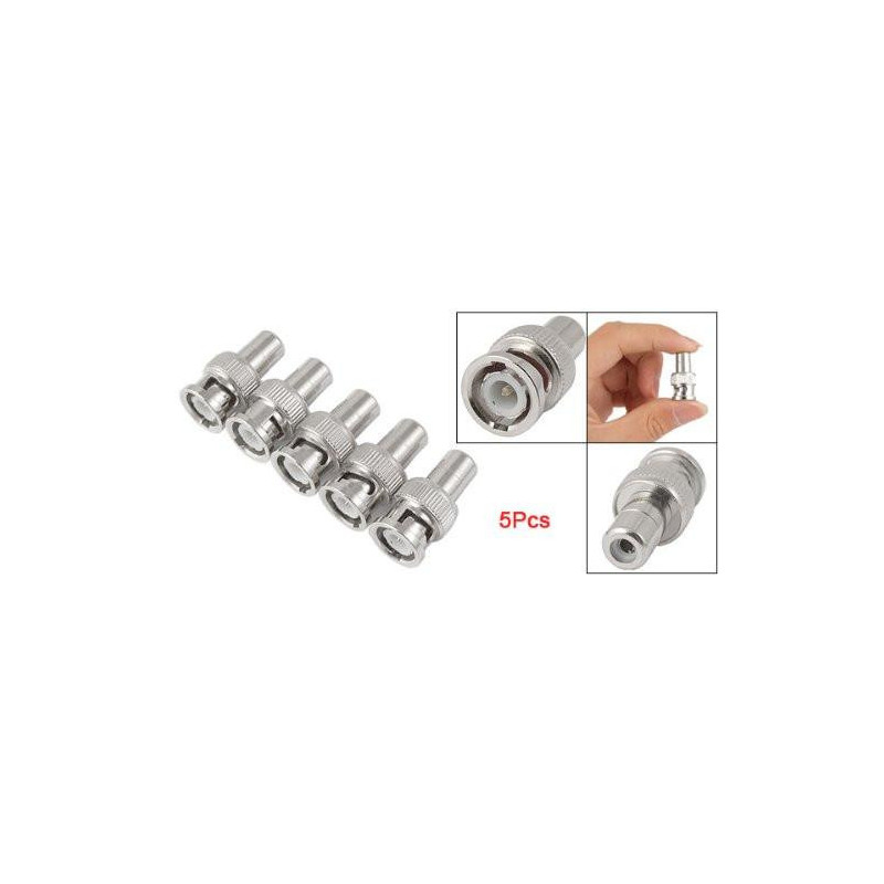2015 5 St Bnc Manlig Plugg Till Rca Kvinna Rf Koaxial Connector För Cctv Video