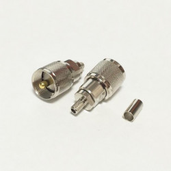 Uhf Manlig Plugg Connector Crimp Med För Rg58 Rg142 Rg400 Lmr195 Lång Rakt Nickelpläterad Ssist