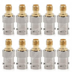 10pc Adapter Bnc Kvinna Jack Till Sma Kvinna Rf Connector Rakt F F Ptfe