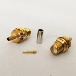 1 St Sma Kvinna Jack Nöt Rf Lirka Connector Crimp Sma Connector För Rg316 Rg174 Lmr100 Kabel Rakt Guldpläterad