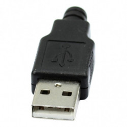 Mylb 10 St Typ En Manlig Usb 4 Stift Plugg Uttag Connector Med Svart Plast Omslag