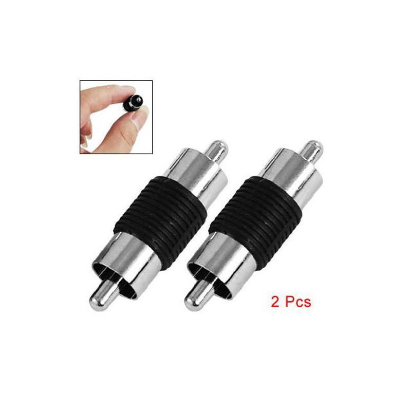 Mylbsodial R 2 Bitar Rca Manlig Till Manlig Rca Kopplare Connector Adapter