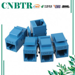 Cnbtr 5pcs Cat6 Rj45 Gigabit Kopplare Kvinna Adapter Skärmad För Hörnsten Panel Blå