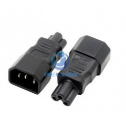 Iec320 C14 Till C5 Pdu Posten Plugg Kvinna Kraft Adapter Plugg Omvandlare C5 Till C14 Wpt904