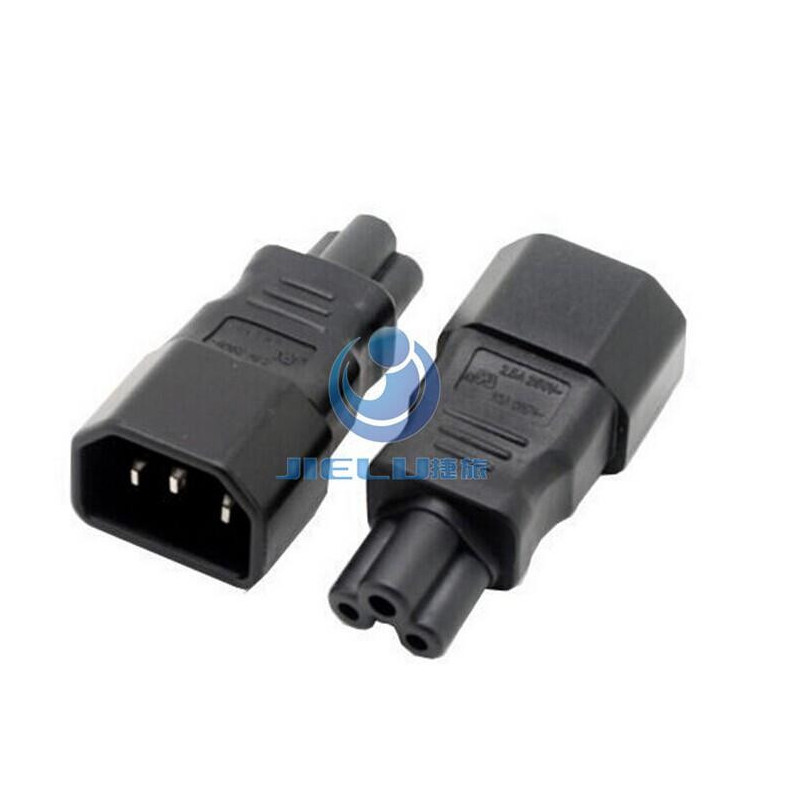 Iec320 C14 Till C5 Pdu Posten Plugg Kvinna Kraft Adapter Plugg Omvandlare C5 Till C14 Wpt904