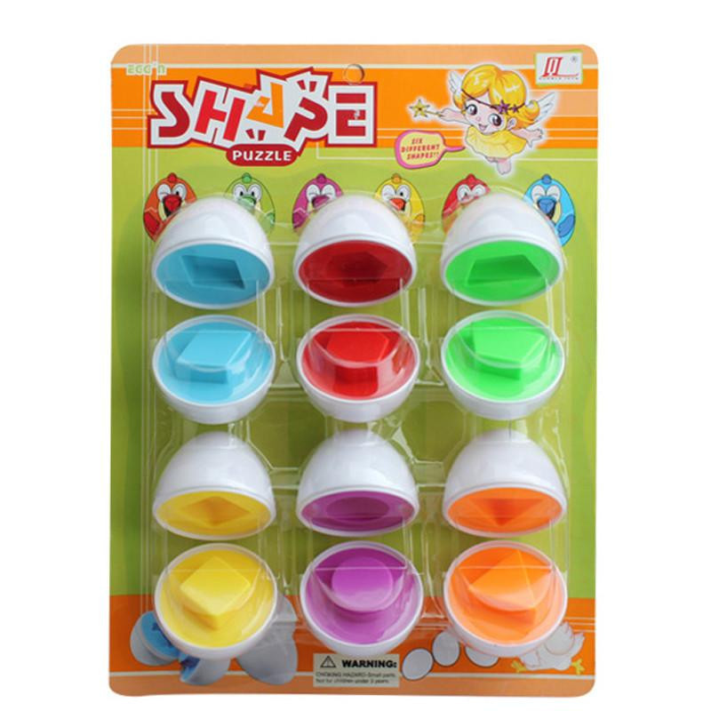 6pcs Lottning Smart Ägg Kapsel Studie Färg Barn Hopsättning Blocks Pedagogisk Reaktion Kapacitet Träning